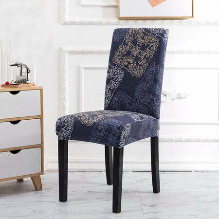 Elastic Dining Chair Cover Printing Stretch Polyester Chair Seat Slipcover Office Computer Chair Protector Decor#6