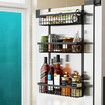 HONGPAI Refrigerator Rack Kitchen Bar Organizer Side Shelf Sidewall Holder HouseholdWhite