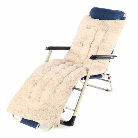 Winter Recliner Cushion Chair Rocking Chair Seat Mat Tatami Mat Non-Slip Cushion Sofa Office Chair Thicken CushionWater Blue
