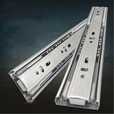 Cabinet Damping Slide Rail Three-section Rail Thickened Stainless Steel Slide Rail Guide Drawer Buffer Mute Slide Side#7