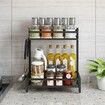 2/3 Tier Kitchen Rack Organizer Stainless Steel Countertop Spice Jars Bottle Kit.A2 Layers