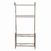 165cm Clothes Cloth Coat Rack Hanger Garment Portable Shoe Rack Shelf Bracket Hat Hook Organiser Studying Bedroom Black