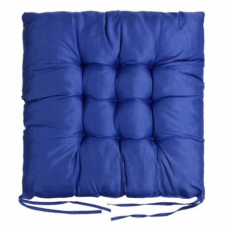 40*40cm Seat Cushion Soft Thick Buttocks Chair Pad Square Cotton Seat Mat Garden Home Office Furniture DecorationNavy