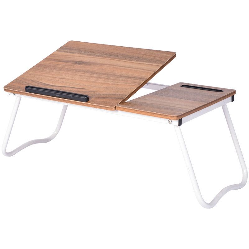 A1 Upgraded Foldable Wooden Laptop Desk Portable Folding Conputer Desk Bed Notebook Stand Study Table Breakfast Bed TrayBlack