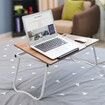 A1 Upgraded Foldable Wooden Laptop Desk Portable Folding Conputer Desk Bed Notebook Stand Study Table Breakfast Bed TrayBrown