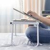 A1 Upgraded Foldable Wooden Laptop Desk Portable Folding Conputer Desk Bed Notebook Stand Study Table Breakfast Bed TrayBrown