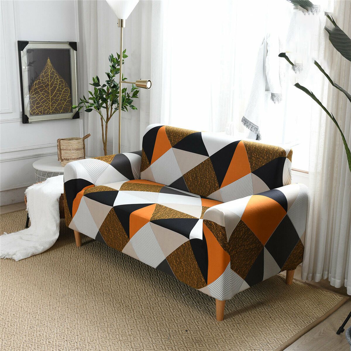 1 Seater Elastic Sofa Cover Universal Printing Chair Seat Protector Stretch Slipcover Couch Case Home Office Furniture Decoration1