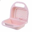 BOQUN Foldable Drain Rack Vegetable Fruit Washing Basket Strainer Colander Kitchen SinkPink