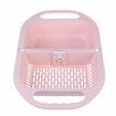 BOQUN Foldable Drain Rack Vegetable Fruit Washing Basket Strainer Colander Kitchen SinkPink