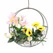 Flower Basket Wrought Iron Wreath Wire Round Succulent Hanging Wall Home DecorS