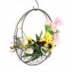 Flower Basket Wrought Iron Wreath Wire Round Succulent Hanging Wall Home DecorS