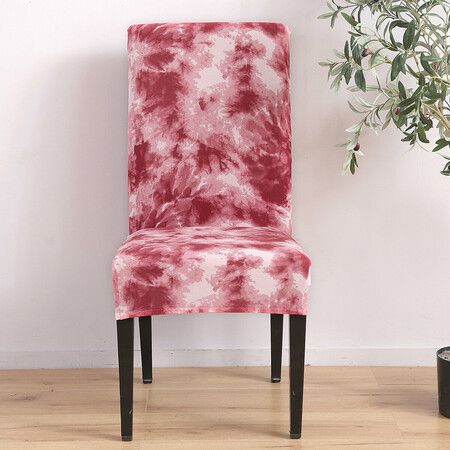 Stretch Chair Cover Tie Dyeing Spray Style Home DecorationsRed