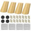 4Pcs/Set Solid Wooden Cone Angled Furniture Legs Kit Sofa Table Chair Stool Part Leg Support8cm