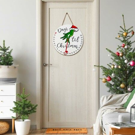 Grinch Christmas Decoration Hanging Sign Door Sign Holiday Decor