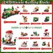 Advent calendar 2023 - Christmas countdown calendar,24 days of Christmas Advent calendar,Christmas building blocks,Christmas gifts for kids girls boys adult