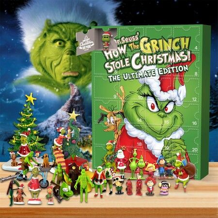 Christmas Advent Calendar 2023,Advent Calendar 2023 Kids,Christmas Stocking Stuffers Kids,24 Days Of Christmas Advent Calendar,24Pcs Cute Green Elf Figures Doll Christmas Gifts