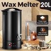 Electric Wax Melter 20L Candle Making 1800W Melting Pot Furnace Quick Pour Spout Soy Bees Soap Maker Machine Temperature Control Home Commercial