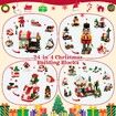 24 Days of Christmas Advent Calendar 2023,24 In 4 Christmas Building Block Stem Toys,1075 Pcs Christmas Countdown Calendar Building Sets Toys,Christmas Vacation Stocking Stuffers Gifts for Kids Age3+