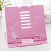 Metal Adjustable Music Book Pad Holder Stand Music Practice Portable Rack BookendsPink