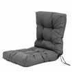 High Back Chair Cushion Waterproof Sofa Recliner Chair Cushion Seat Back Pad Tatami Mat for Office Home Patio Backyard GardenBlack