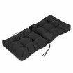 High Back Chair Cushion Waterproof Sofa Recliner Chair Cushion Seat Back Pad Tatami Mat for Office Home Patio Backyard GardenBlack