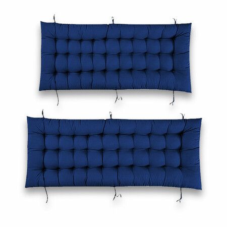 High Back Cushion Soft Rocking Recliner Chair Seat Cushion Bench Backrest Pad Waist Support Pillow Mat Decorations S Blue