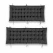 High Back Cushion Soft Rocking Recliner Chair Seat Cushion Bench Backrest Pad Waist Support Pillow Mat Decorations S Black