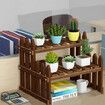 Wooden Succulent Flower Pot Shelf Rack Multi-Layer Solid Wood Floor Indoor LivingA