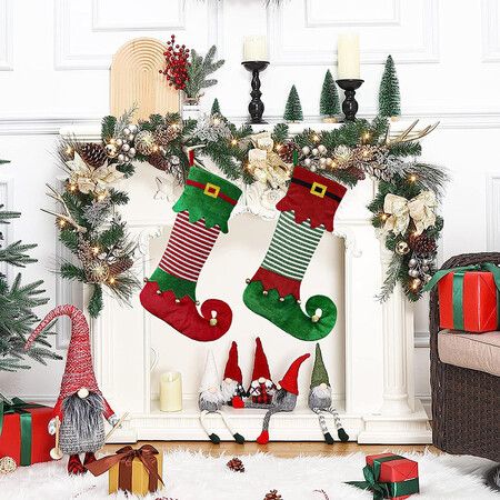 Elf Leg Decoration  christmas stocking gift socks christmas elf leg