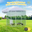 Chicken Coop Rabbit Hutch Duck Walk In Cage Hen Puppy Enclosure House Large Pen Shade Cover Backyard 2.8 X 2.48M