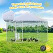 Chicken Coop Rabbit Hutch Duck Walk In Cage Hen Puppy Enclosure House Large Pen Shade Cover Metal Backyard 4 X 2.63M