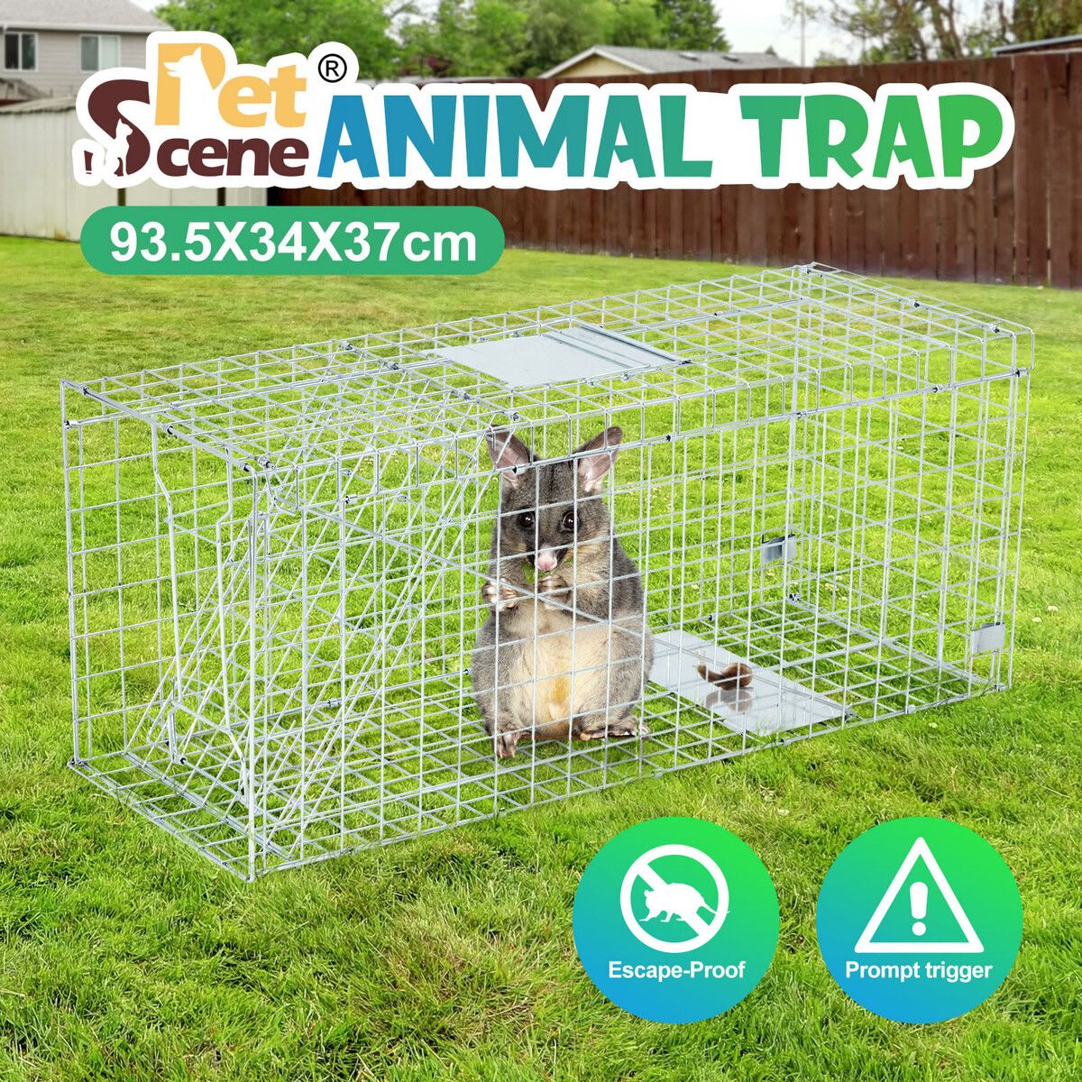 Possum Trap Animal Humane Bird Rabbit Mouse Cat Cage Live Safe Catch