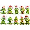 10Pcs Grinches Acrylic Christmas Tree Decoration Hanging Pendants Cute Funny Green Christmas Pendants Hanging Ornaments