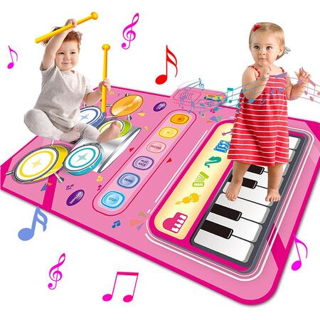 Toys for 3 4  Year Old Girl Gifts,2 in 1 Piano Mat Montessori Toys for 3 4 Year Old Girl