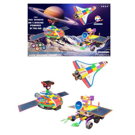 DIY 3 In 1 Solar Robot Kit Solar Robot Toys  for Age 8-12 Children Kids