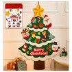 70*90cm NON WOVEN Christmas Tree  DIY Kids Christmas Craft Kit Christmas Tree 21 Pieces Removable Kids Christmas Tree Ornaments gifts