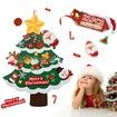 70*90cm NON WOVEN Christmas Tree  DIY Kids Christmas Craft Kit Christmas Tree 21 Pieces Removable Kids Christmas Tree Ornaments gifts