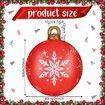 2x 60cm PVC Christmas Lighted Decorated Ball Giant  Inflatable Christmas Ball Large Xmas Blow Ball Decorations for Outside Holiday Yard Lawn Porch Decor