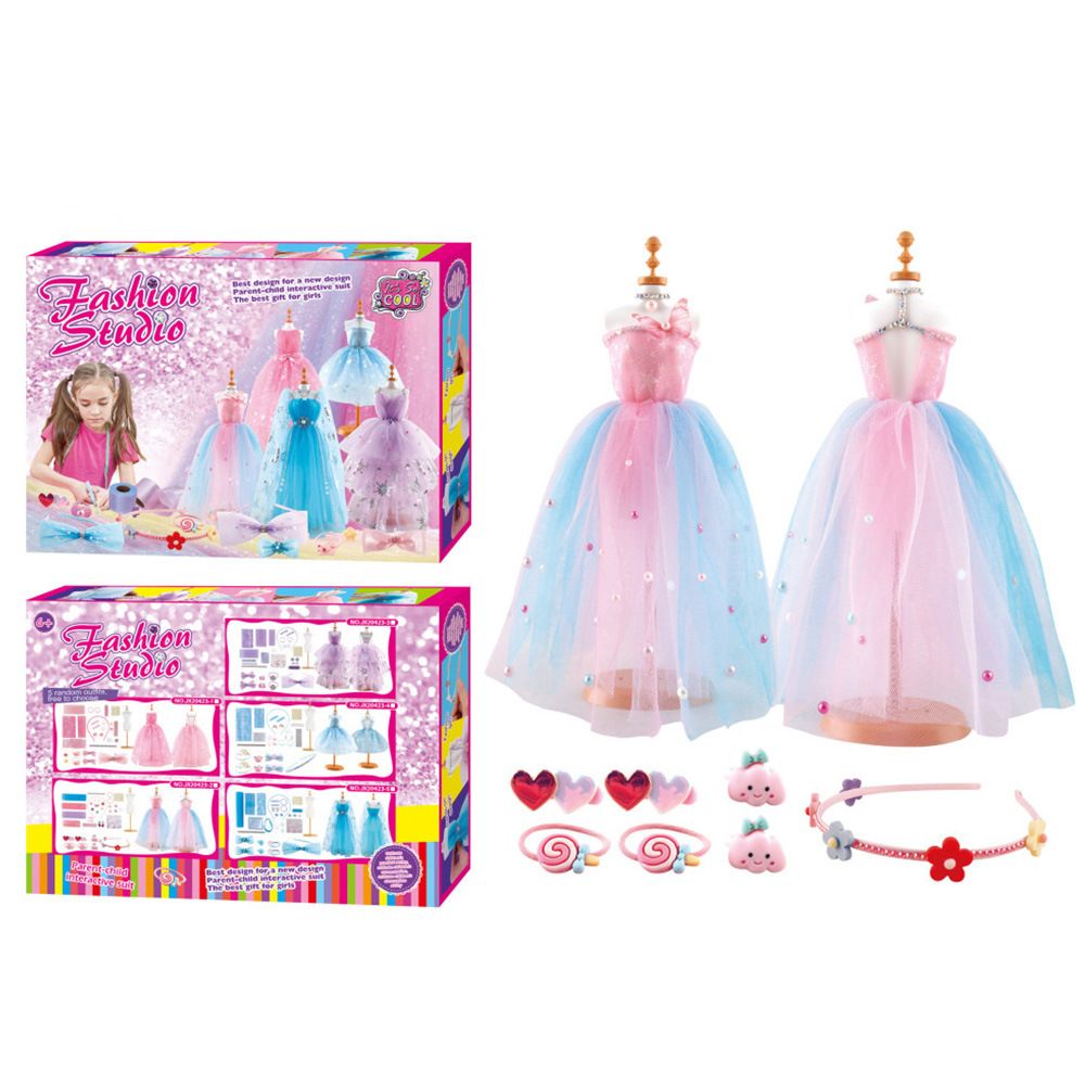 Fashion Design Kit,Fashion Creation Kit for Girls,DIY Craft Kits,Handmade Set with Fabric,Mannequin Birthday Gift Idea for Girls 8+ Years