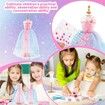 Fashion Design Kit for Girls,DIY Craft Kits,Handmade Set with Fabric,Mannequin Birthday Gift Idea for Girls 8+ Years Pink