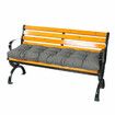 Garden Bench Patio SEAT PADS Chair Cushion Swing 3 Seater OUTDOOR 150x50x10CMBlack Grey