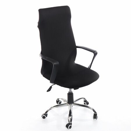 Office Chair Cover Removable Stretch Chair Protector Rotating Armchair Elastic Seat Slipcover Chair Decoration S Black