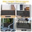 Retractable Baby Gate Pet Safety Dog Cat Fence Enclosure Safe Guard for Stairs Puppy Security Barrier Mesh Indoor Outdoor Fencing 254cm Black