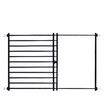 Dog Pet Safety Gate Cat Fence Guard Security Enclosure Stair Barrier Retractable Portable Low Puppy Containment System Metal Black 60cm High