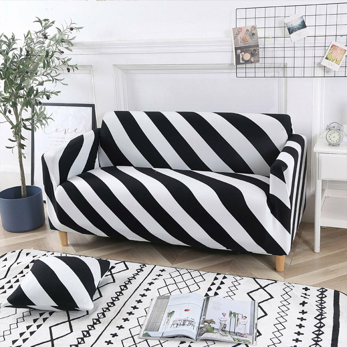 2/3 Seaters Elastic Sofa Cover Chair Seat Protector Stretch Couch Case Slipcover Home Office Furniture Decorations#32 Seaters