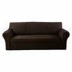 4 Seaters Elastic Sofa Cover Cushion Pillow Cover Pure Color Chair Seat Protector Stretch Couch Slipcover Decorations Khaki