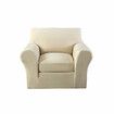 4 Seaters Elastic Sofa Cover Cushion Pillow Cover Pure Color Chair Seat Protector Stretch Couch Slipcover Decorations Khaki