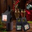 25pcs Kraft Paper Wine Bottle Box with Window Foldable Black Wine Candy Boxes for Christmas New Year Wedding Parties Favor Wine Accessory Sets