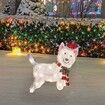 Light-Up Christmas Garden Decor, Acrylic  Dog Garden Stake with Lights Yard Decor Garden Statue, Realistic Garden Sculpture for Pathway Backyard Lawn Landscape