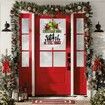 Christmas Grinch Door Sign Christmas Wreath Sign Decor Merry Christmas Wall Decor Wooden Door Hangers Wreath